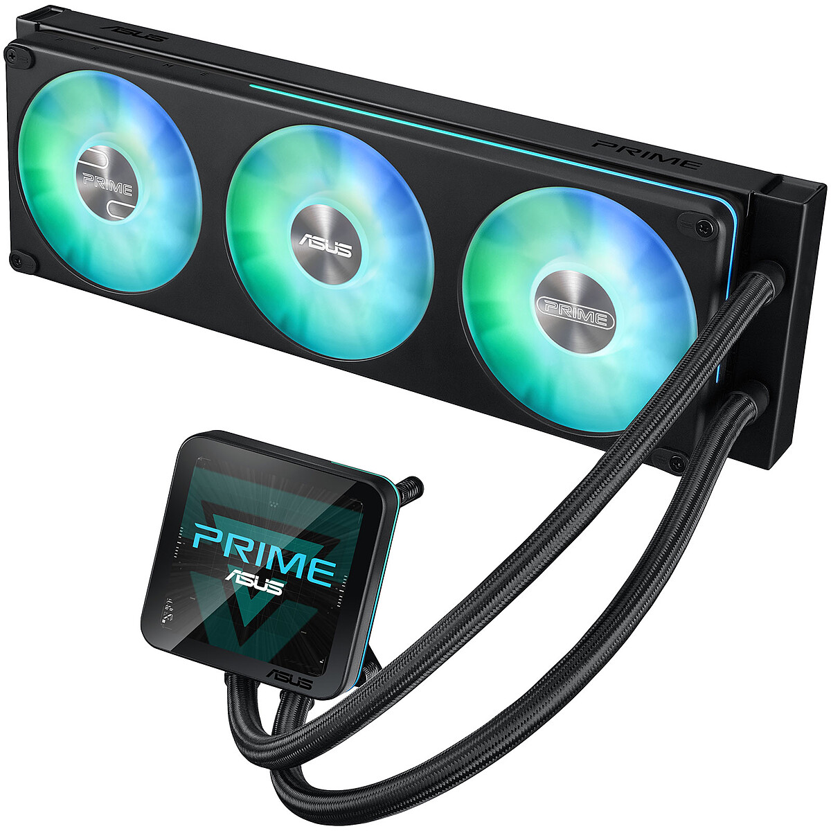 ASUS Prime LC II 360 ARGB LCD Système de refroidissement liquide de processeur Taille de radiateur : 360 mm pour : AM4 AM5 LGA1851 LGA1700 cuivre 3 x 120 mm - vue 9