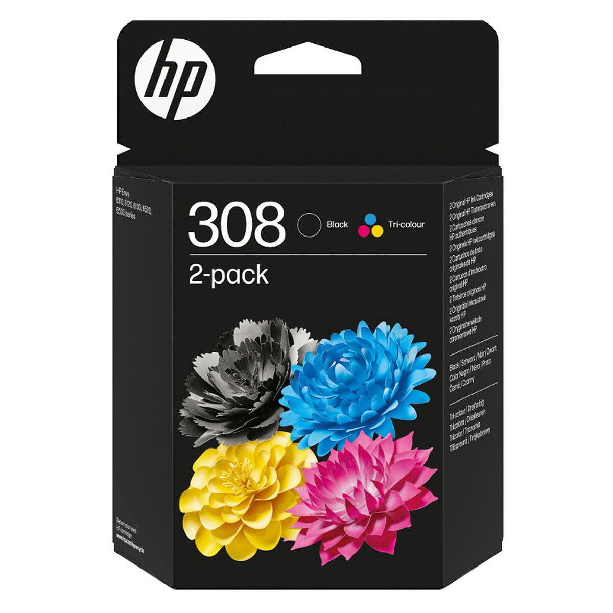HP 308 Pack de 2 cartouches d'encre authentiques Trois couleurs Neuf - vue 5