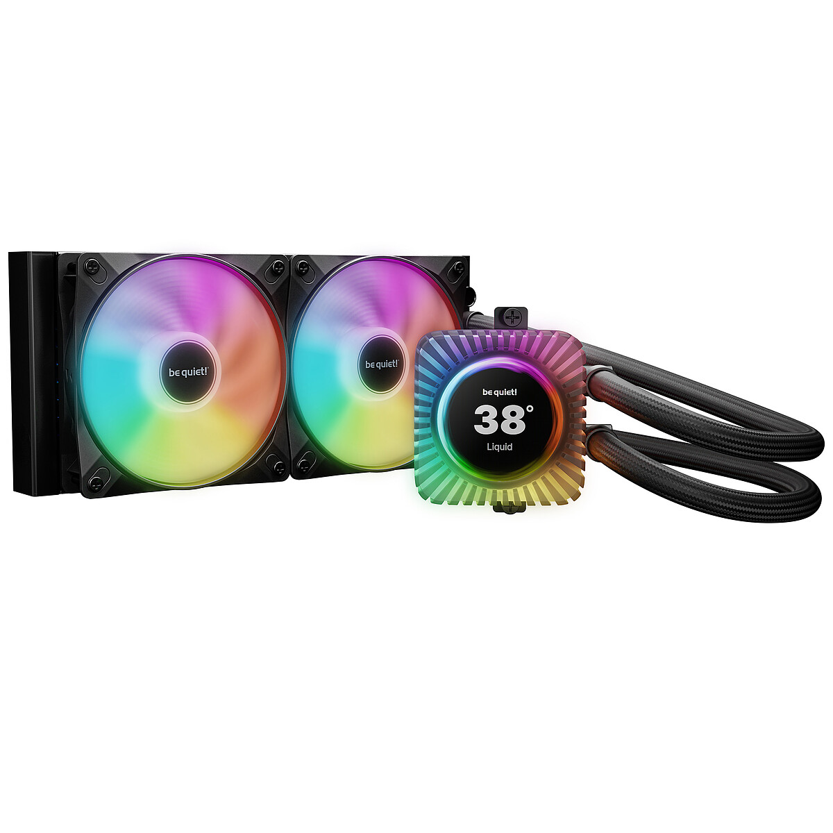 be quiet! Loop IO LCD 240 mm Système de refroidissement liquide tout en un 360 mm écran IPS socket Intel et AMD - vue 3