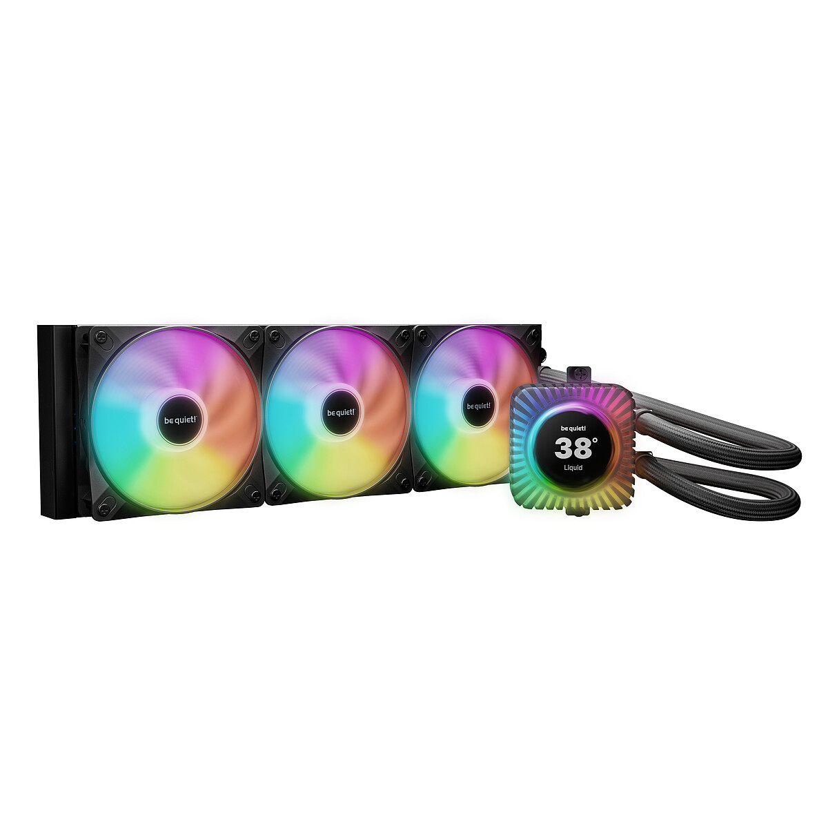 be quiet! Loop IO LCD 360 mm Système de refroidissement liquide tout en un 360 mm écran IPS socket Intel et AMD - vue 2