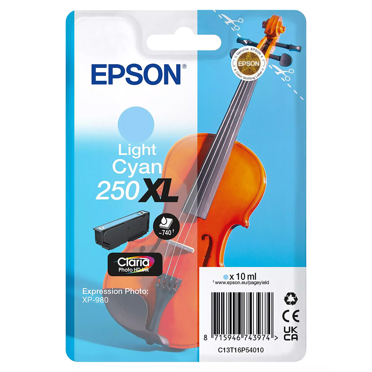 Epson Singlepack Violon 250XL Cyan clair