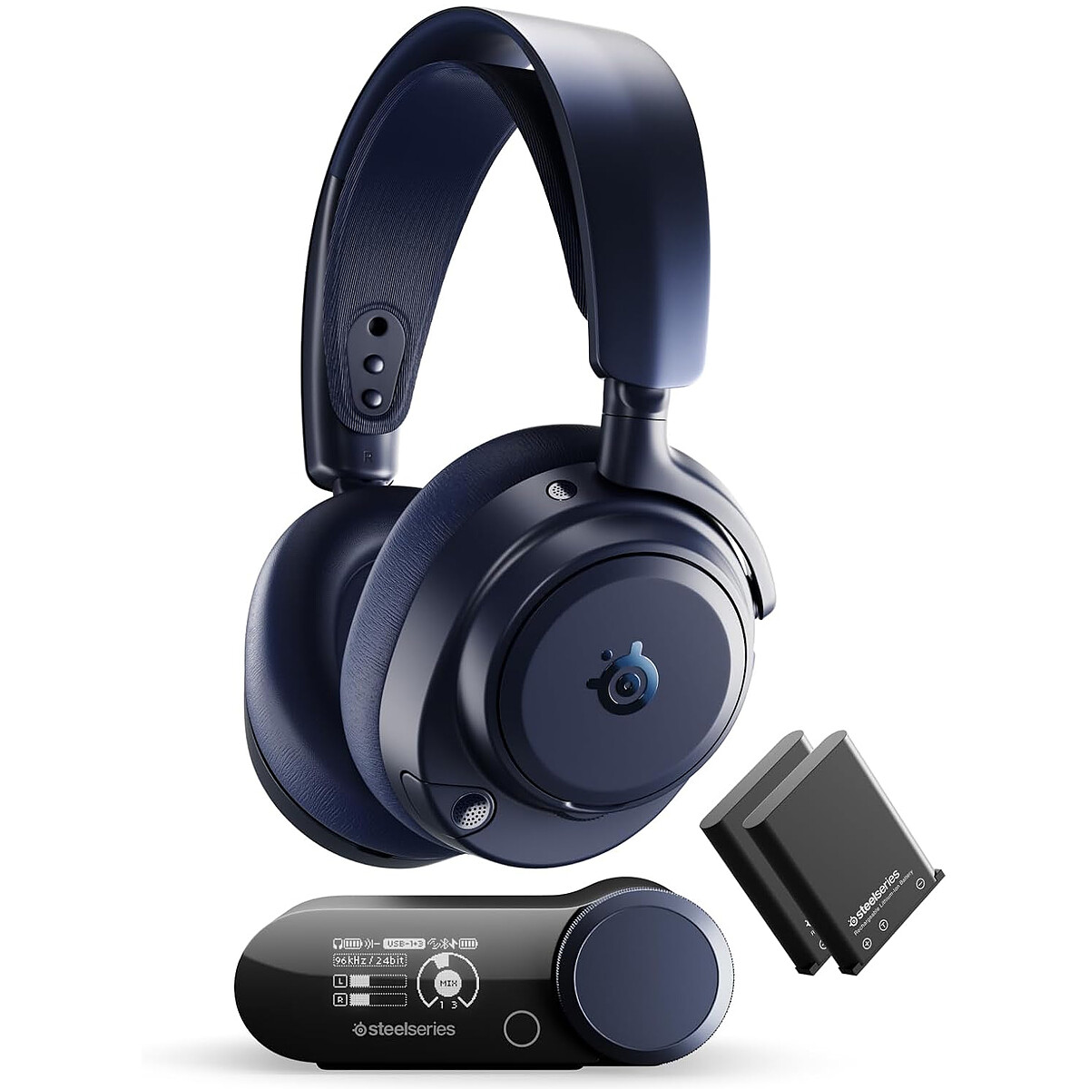Casque Gaming Sans Fil SteelSeries Arctis Nova Pro Omni – Hi-Res Audio 96kHz/24bits, ANC, Micro ClearCast Pro - vue 10