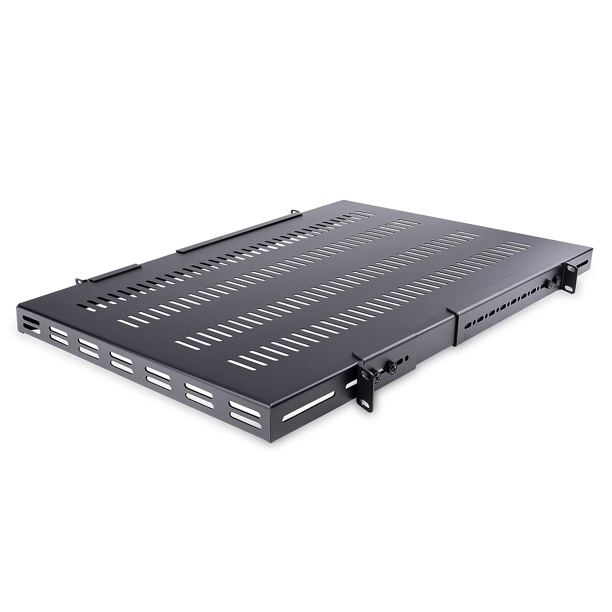 Startech.com Noir Étagère Réglable Et Ventilée Pour Montage En Rack De Serveur 1U - 150Kg - Profondeur De Montage Réglable De 49,5 À 97,4Cm Plateau Universel Pour Rack D'équipement Av/Réseau 19 - Profondeur 69,8Cm - Neuf - Image 3