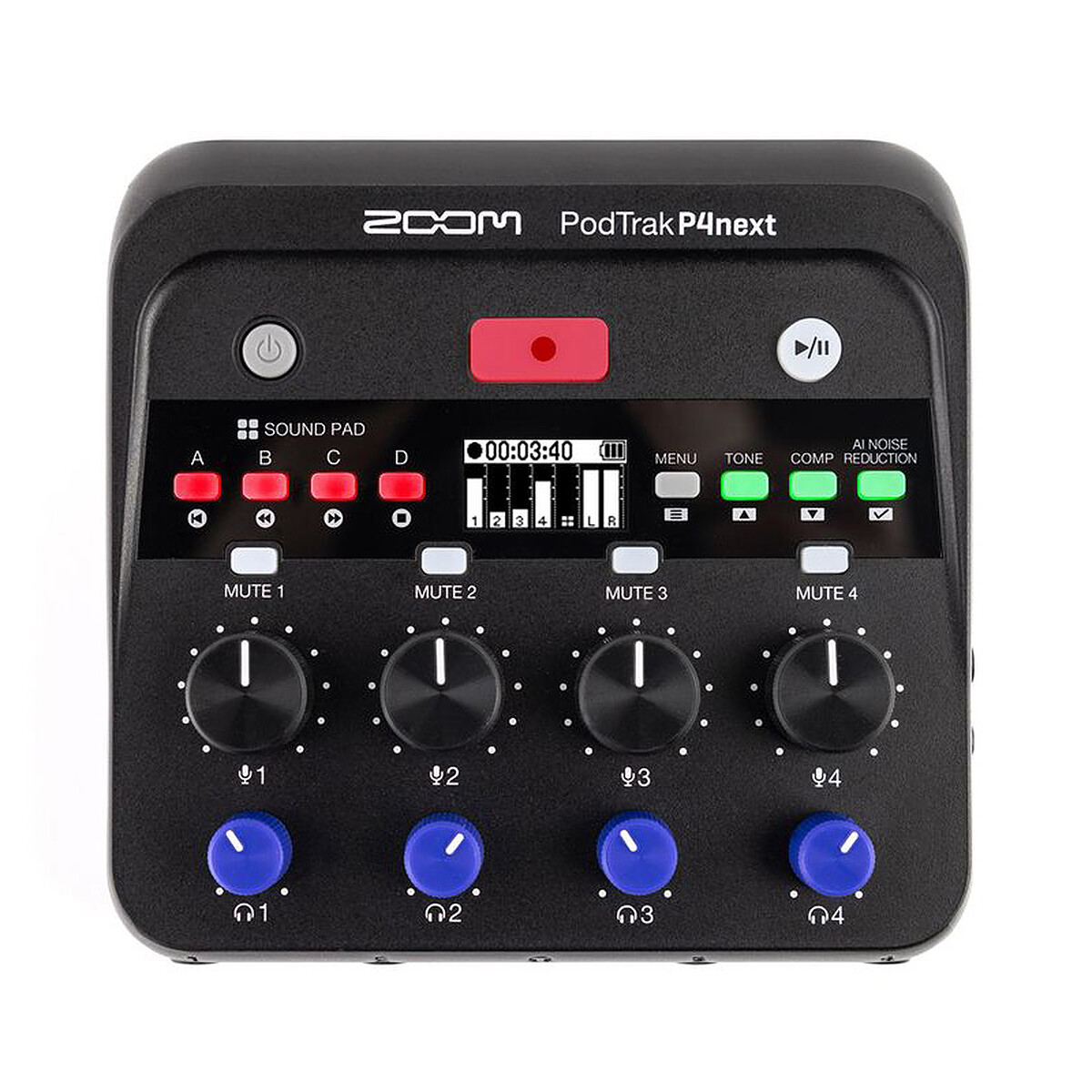 Joom Japan Tech Enregistreur Podcast Zoom P4 Next, Noir, 4 Entrées Xlr - Image 5