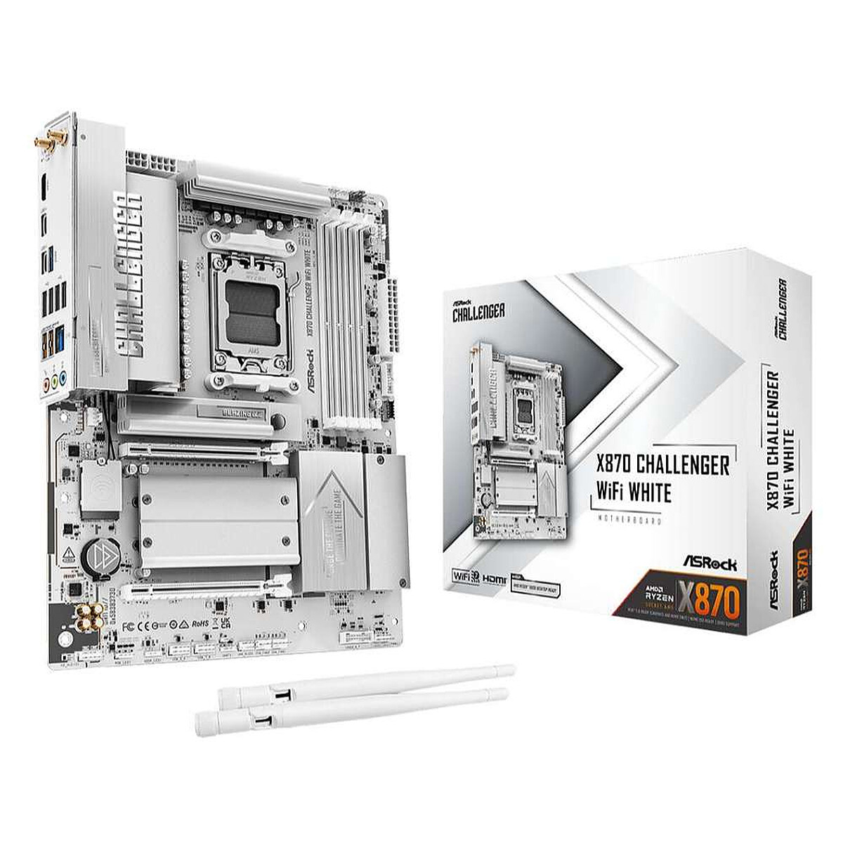 Carte mère AsRock X870 Challenger WiFi AMD X870 AM5 DDR5 ATX WiFi 7 PCIe 5.0 - vue 2