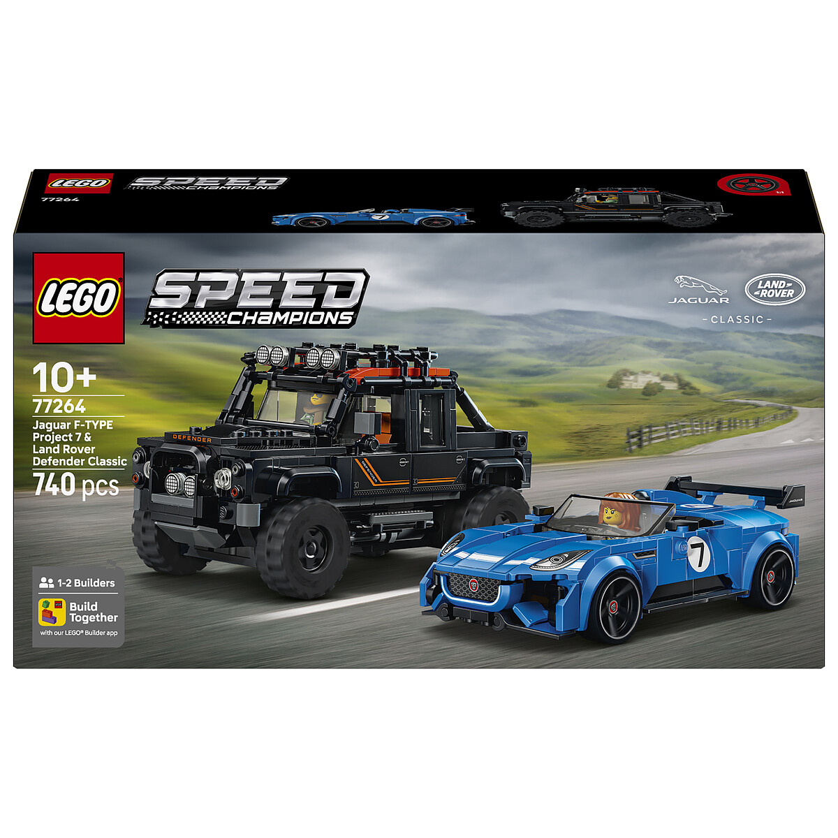 LEGO Speed Champions 77264 La Jaguar Project 7 et le Land Rover Defender