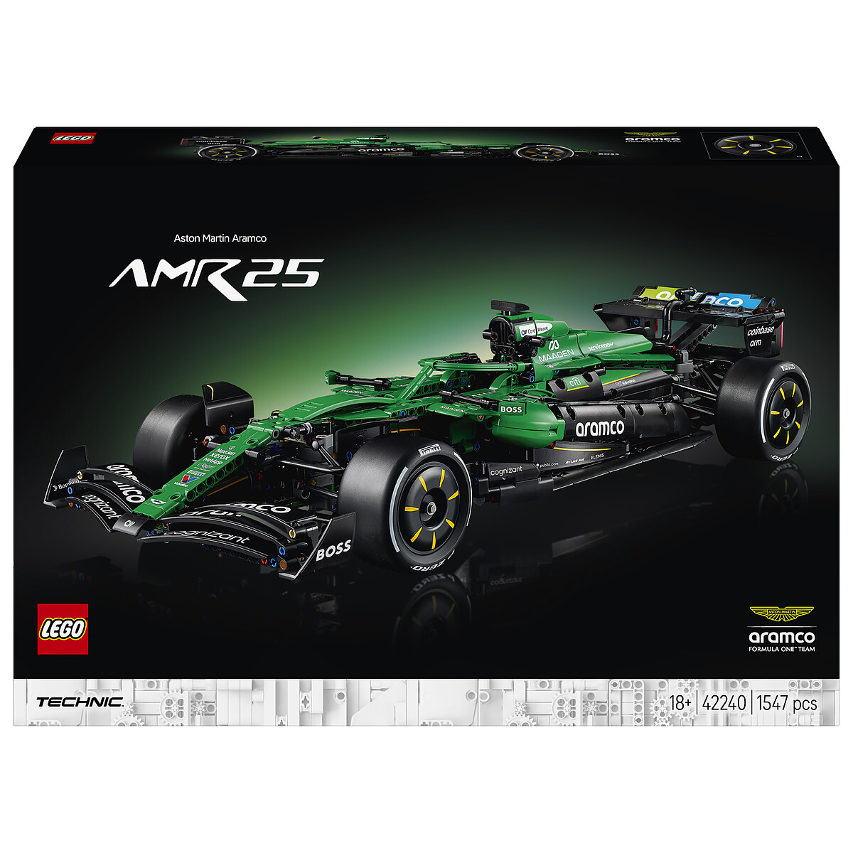 LEGO Technic 42240 Voiture Aston Martin Aramco AMR25 F1