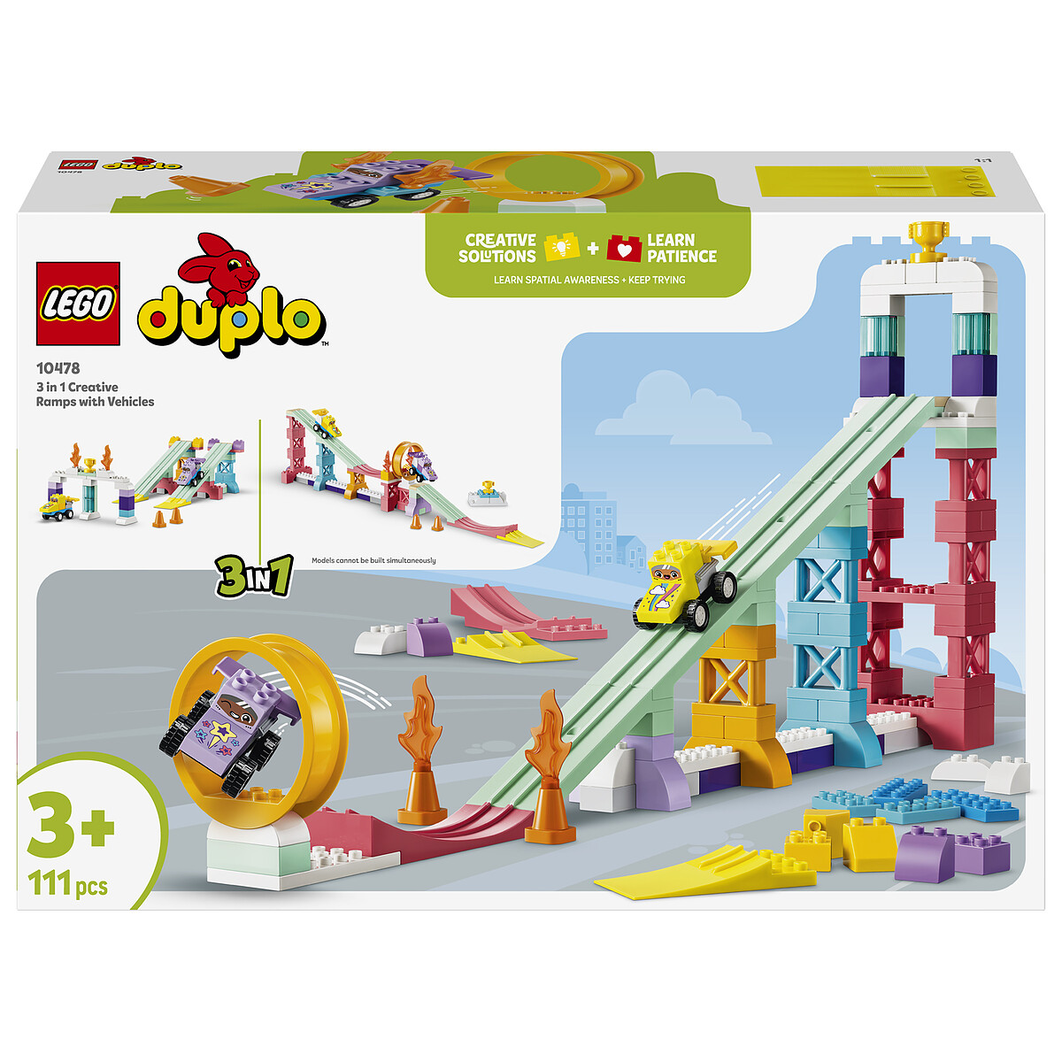Lego Multi-Couleurs Duplo Ma Ville 10478 Ramps 3 En 1 Avec Véhicules Multicolore - Neuf - Image 3
