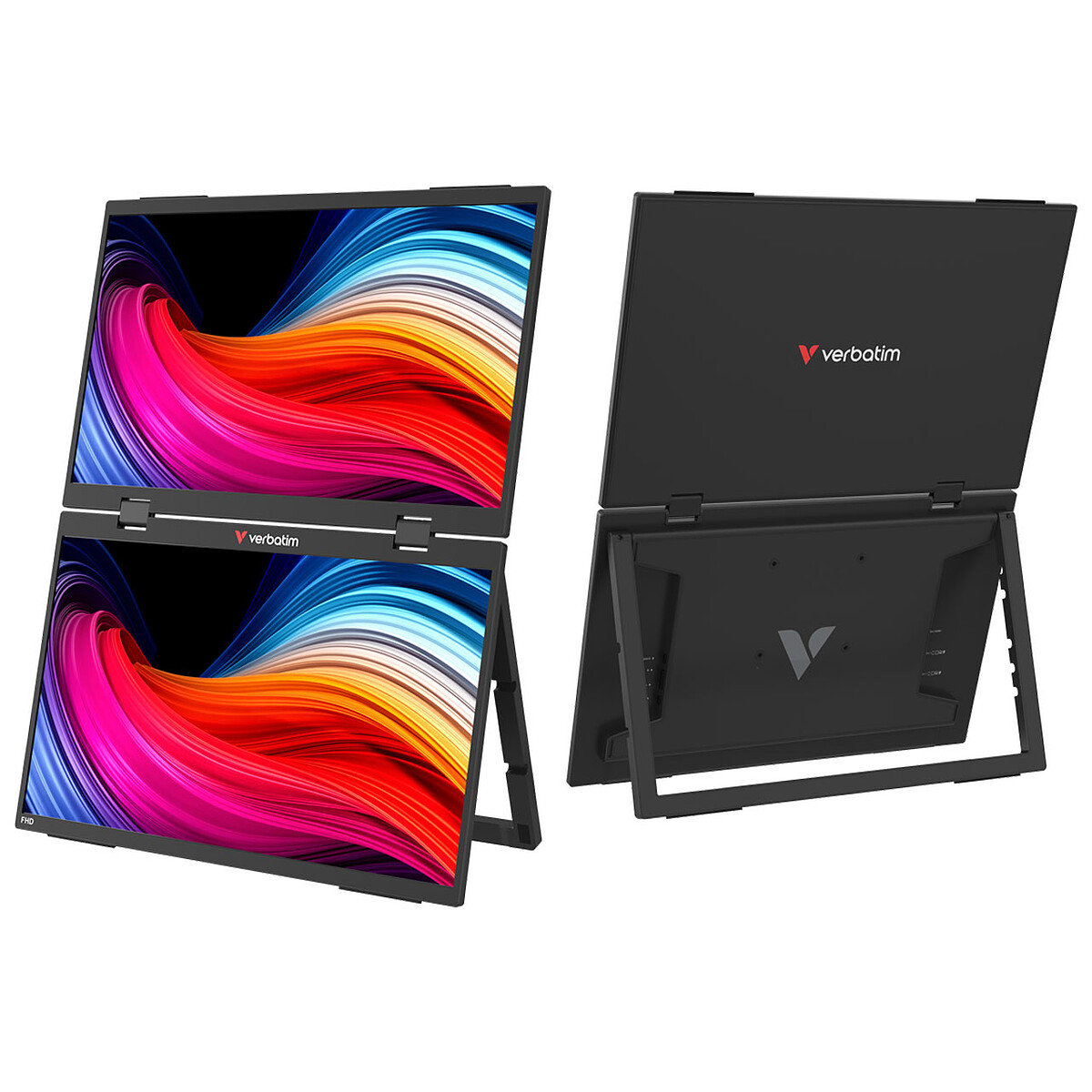 Verbatim Portable 15.6 FHD Dual Monitor Essentials Moniteur portable 39 6 cm 15.6 LCD 1920 x 1080 pixels Neuf - vue 6