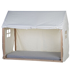 Childhome Toile pour Lit Junior Cabane Blanc - 90 x 200 cm