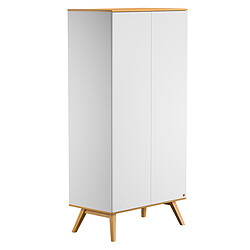 Vox Meubles Armoire 2 Portes Nature - Blanc