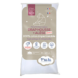 P'tit Lit Drap Housse Magique Blanc - 60 x 120 cm