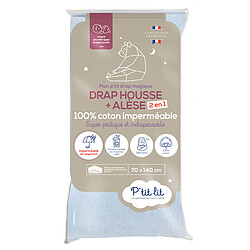 P'tit Lit Drap Housse Magique Gris - 70 x 140 cm