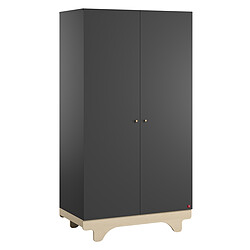 Vox Meubles Armoire 2 Portes Playwood - Graphite et Bois