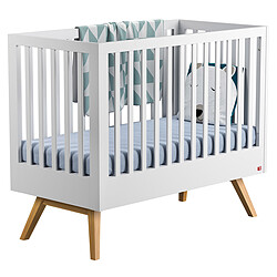 Vox Meubles Lit Bébé Evolutif Nature Blanc - 70 x 140 cm