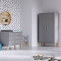 Avis Vox Meubles Armoire 2 Portes Lounge - Gris