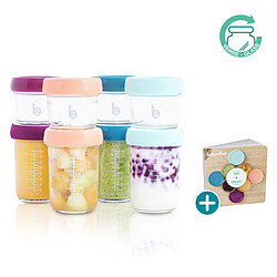 Babymoov Lot de 8 Babybols en Verre 100 et 200 ml et Livre de Recettes