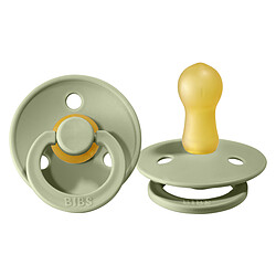 Avis Bibs Lot de 2 Sucettes Rondes Colour Sage & Hunter Green - 6/18 Mois