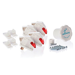 Dreambaby Lot de 4 Verrous de Protection Mag Lock Classiques + 1 Clé