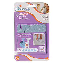 Dreambaby Lot de 10 Stickers Antidérapants Thermosensibles - Bleu pas cher