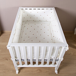 Childhome Tapis de Parc Jersey - White & Hearts