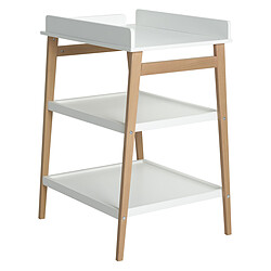 Quax Table à Langer Hip - Blanc et Naturel