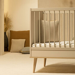 Quax Lit Bébé Evolutif Flow Argile - 70 x 140 cm