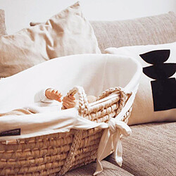Childhome Panier Moise Matelas et Habillage - Jersey Ecru