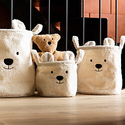 Childhome Panier Moyen - Teddy Ecru