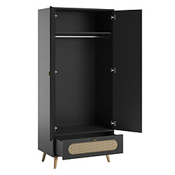 Vox Meubles Armoire 2 Portes Canne - Noir