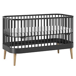 Vox Meubles Lit Bébé Evolutif Paris Noir - 70 x 140 cm