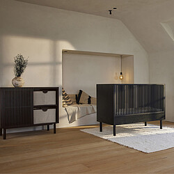 Quax Lit Bébé Evolutif Hai No Ki Black Ash - 60 x120 cm