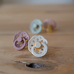 Bibs Lot de 2 Sucettes Rondes Boheme Ivory & Sage - 0/6 Mois