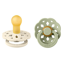 Avis Bibs Lot de 2 Sucettes Rondes Boheme Ivory & Sage - 0/6 Mois