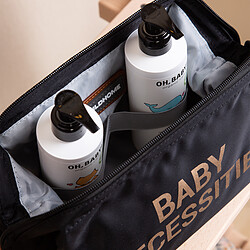 Childhome Trousse de Toilette Baby Necessities - Noir et Or