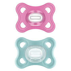 MAM Lot de 2 Sucettes Comfort Silicone Rose - 2/12 Mois