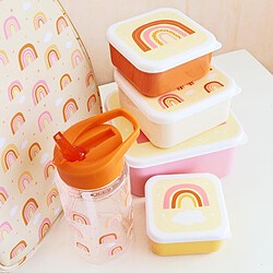 A Little Lovely Company Lot de 4 Boîtes à Goûter - Arcs-en-ciel