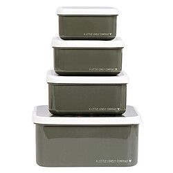 A Little Lovely Company Lot de 4 Boîtes à Goûter - Savane pas cher