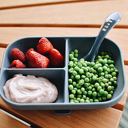 BÉABA Assiette Compartimentée avec Ventouse - Mineral