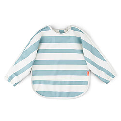Done by Deer Bavoir à Manches avec Poche Rayures Bleu - 6/18 Mois