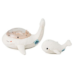 Peluche Veilleuse Tranquil Whale Family White