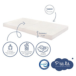Avis P'tit Lit Matelas Mon P'tit Matelas Nomade Premium - 60 x 120 cm