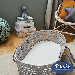 P'tit Lit Matelas Mon P'tit Matelas de Couffin Bambou Déhoussable - 32 x 72 cm