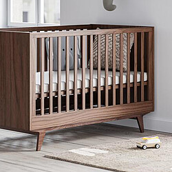 Vox Meubles Lit Bébé Evolutif Mid II Noyer - 70 x 140 cm