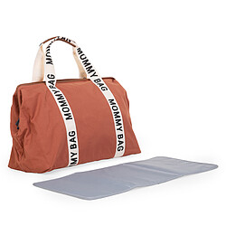 Childhome Mommy Bag Large Signature Canvas - Terracotta pas cher