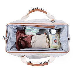 Childhome Mommy Bag Large Signature Canvas - Ecru pas cher