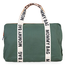 Childhome Mommy Bag Large Signature Canvas - Vert