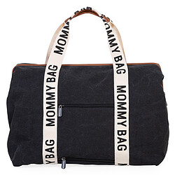 Childhome Mommy Bag Large Signature Canvas - Noir pas cher