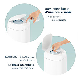 Avis Angelcare Poubelle à Couches Dress Up + 1 Recharge - Laquée Blanche