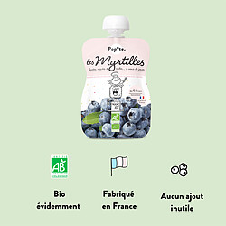 Acheter Popote Gourde Repas Bio Myrtilles - 120 g